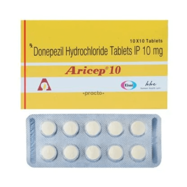 Aricep 10 mg Tablet - Donepezil for Alzheimer's Treatment - Memory and Cognitive Function Enhancement