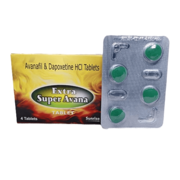 Extra Super Avana 200mg Avanafil + 60mg Dapoxetine - Premium Erectile Dysfunction and Premature Ejaculation Treatment