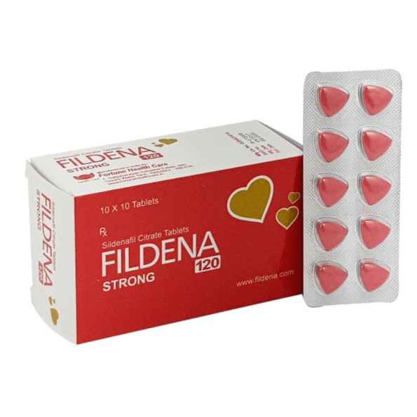 Fildena 120 mg Sildenafil Citrate - Strong Erectile Dysfunction Treatment, Buy Fildena Red Pills Online, Effective ED Medication, Fast Shipping