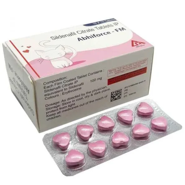 Abhiforce FM 100mg Sildenafil Tablets for Erectile Dysfunction - Fast Acting ED Medication