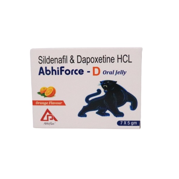 Abhiforce D Oral Jelly - Sildenafil and Dapoxetine for Erectile Dysfunction and Premature Ejaculation Treatment