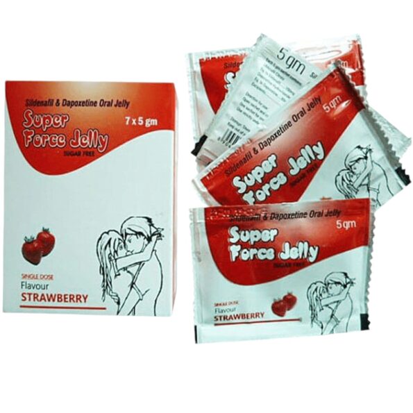 Super Force Jelly for erectile dysfunction and premature ejaculation, Sildenafil 100mg and Dapoxetine 60mg, effective male enhancement