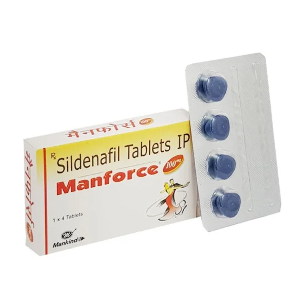 Manforce 100 mg Sildenafil tablets for erectile dysfunction and pulmonary arterial hypertension treatment, effective ED medication