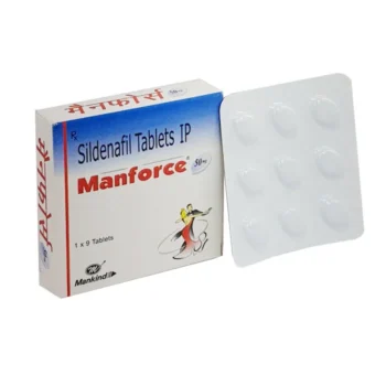 Manforce 50 mg tablets - Sildenafil for Erectile Dysfunction treatment, buy Manforce online at the lowest price, trusted generic store for men's health.