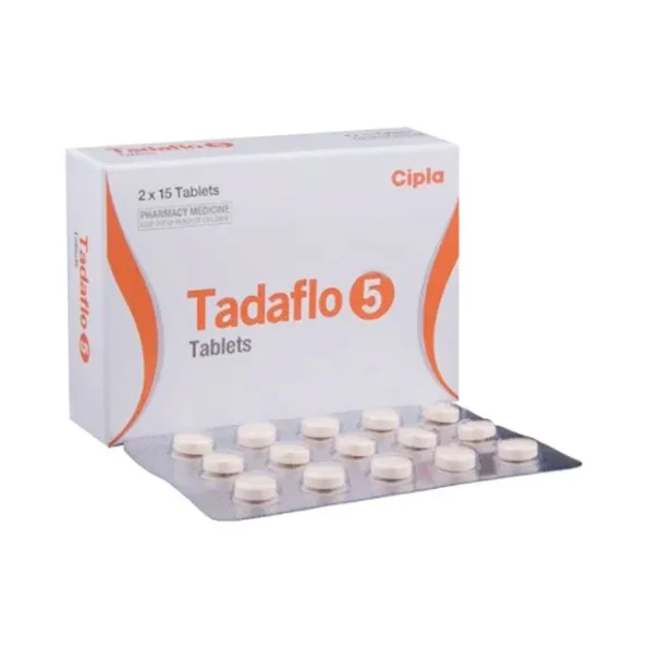 Buy Tadaflo 5 mg Tadalafil Tablets for Erectile Dysfunction, Prostate Enlargement, and Pulmonary Hypertension