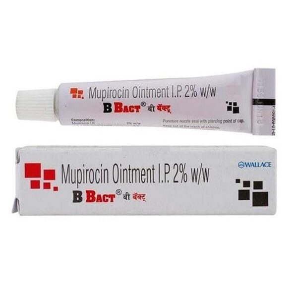 Buy B Bact Ointment 10gm with Mupirocin for fast relief from bacterial skin infections. Effective for impetigo, folliculitis, and infected cuts.