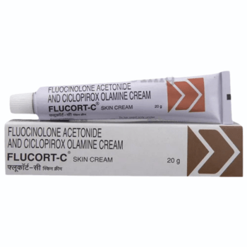 Flucort C Cream 20gm (Fluocinolone/Ciclopirox) - Effective Skin Treatment for Eczema, Psoriasis, Dermatitis - Buy Online with Fast Shipping to USA, UK, Africa