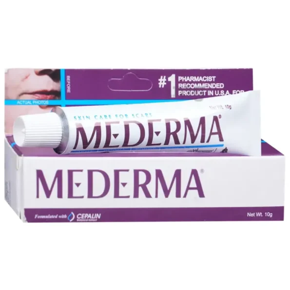 Mederma Scar Gel 10gm for Scar Treatment - Reduces Appearance of Acne, Surgery, and Injury Scars - Heparin Gel for Effective Skin Healing