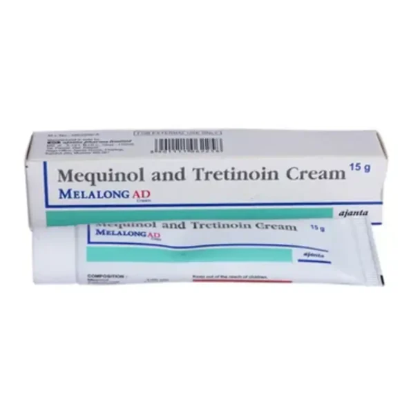 Melalong AD Cream 15gm - Mequinol and Tretinoin for Acne, Dark Spots, and Skin Pigmentation Treatment