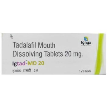 Igtad-MD 20 Tablet for Erectile Dysfunction and Pulmonary Hypertension Treatment - PDE-5 Inhibitor