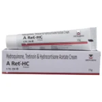 A Ret HC Cream 15gm - Hydrocortisone, Tretinoin, Hydroquinone for Eczema, Melasma, Dark Spots, and Acne Treatment