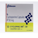 Buy Cyclophil ME 50 Capsule (Cyclosporine 50mg) for organ transplant rejection, immune system suppression, and chronic conditions. Fast shipping to USA, UK, Australia.