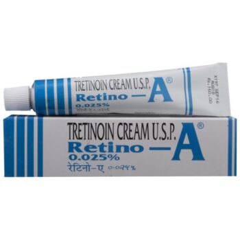 Retino A Cream 0.025% (20gm) - Best for treating acne, reducing wrinkles, and promoting skin renewal with Tretinoin. Effective vitamin A derivative cream for clear, rejuvenated skin.