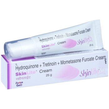 Skinlite Cream 20gm - Hydroquinone/Tretinoin/Mometasone for Redness, Itching, and Swelling Treatment - Effective for Corticosteroid-Responsive Dermatoses