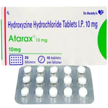 Atarax 10mg Tablet (Hydroxyzine) - Effective Antihistamine for Allergies, Anxiety Relief, and Skin Reactions. Available Online at Best Prices in the USA, UK, and More