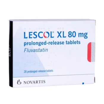 Lescol XL 80mg Tablets - Fluvastatin for Cholesterol Management | Lower LDL, Raise HDL, Prevent Heart Disease, and Improve Cardiovascular Health