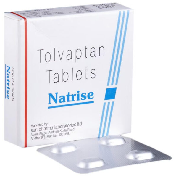 Buy Natrise 15 mg Tolvaptan tablets for treating hyponatremia, autosomal dominant polycystic kidney disease, and sodium imbalance issues.