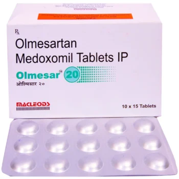 "Olmesar 20mg Tablets – Effective Angiotensin II receptor blocker to manage high blood pressure, reduce cardiovascular risks, and promote heart health.