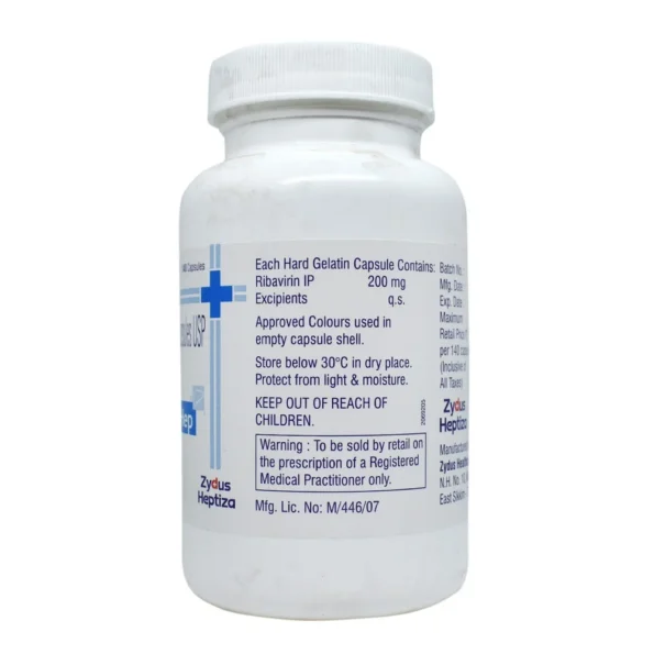 Ribavirin 200mg Capsule – Antiviral Medication for Hepatitis C Treatment, Liver Function Improvement, and Viral Replication Control.