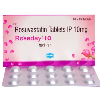 Roseday 40 mg Tablet - Rosuvastatin cholesterol-lowering medication. Reduces bad cholesterol, supports heart health, and treats hereditary cholesterol conditions. Fast shipping to USA, UK, Australia, France, and China.