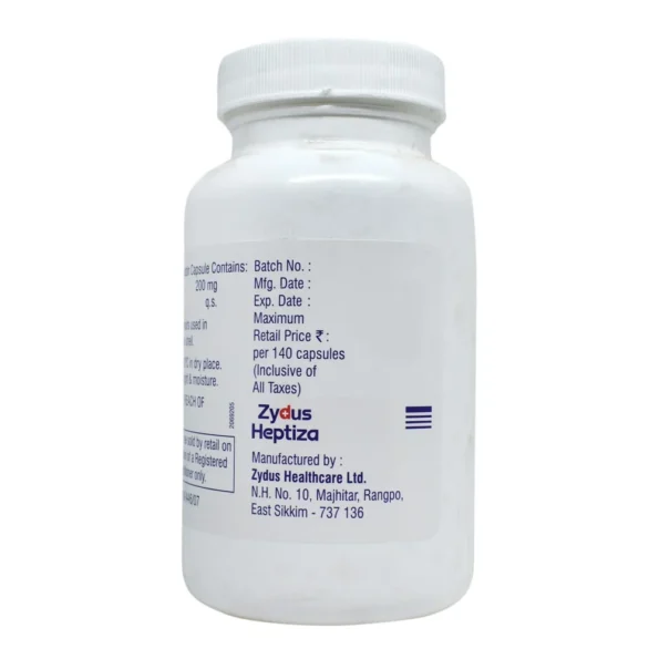 Ribavirin 200mg Capsule – Antiviral Medication for Hepatitis C Treatment, Liver Function Improvement, and Viral Replication Control.