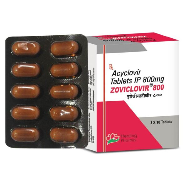 Buy Zoviclovir 800 mg Tablets (Acyclovir) online for effective treatment of herpes infections, shingles, and chickenpox. Trusted antiviral medicine to alleviate symptoms and reduce outbreak frequency. Available at Emedstrip.com with fast delivery.