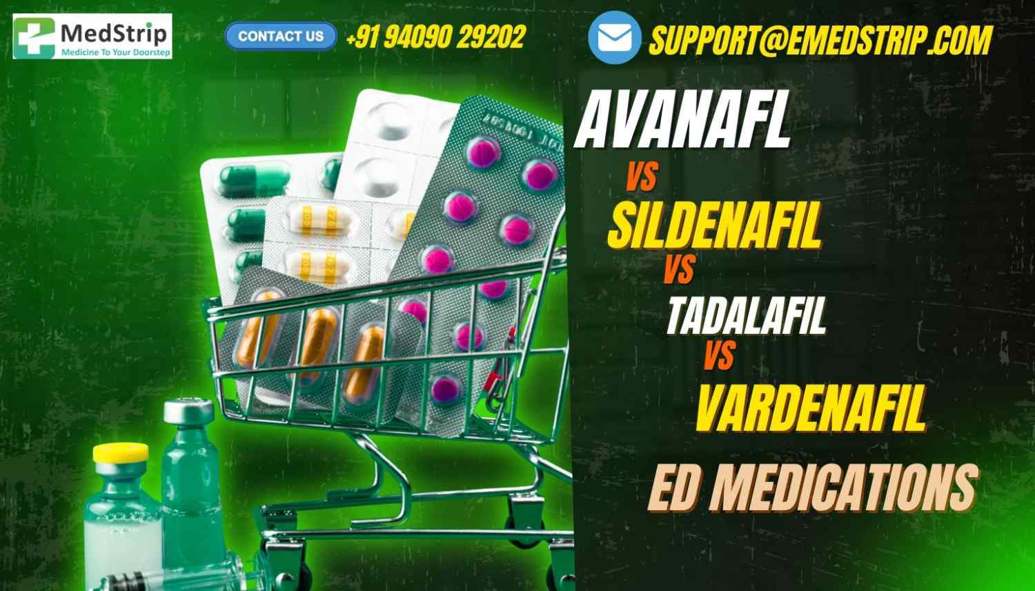 Avanafil vs Sildenafil vs Tadalafil vs Vardenafil